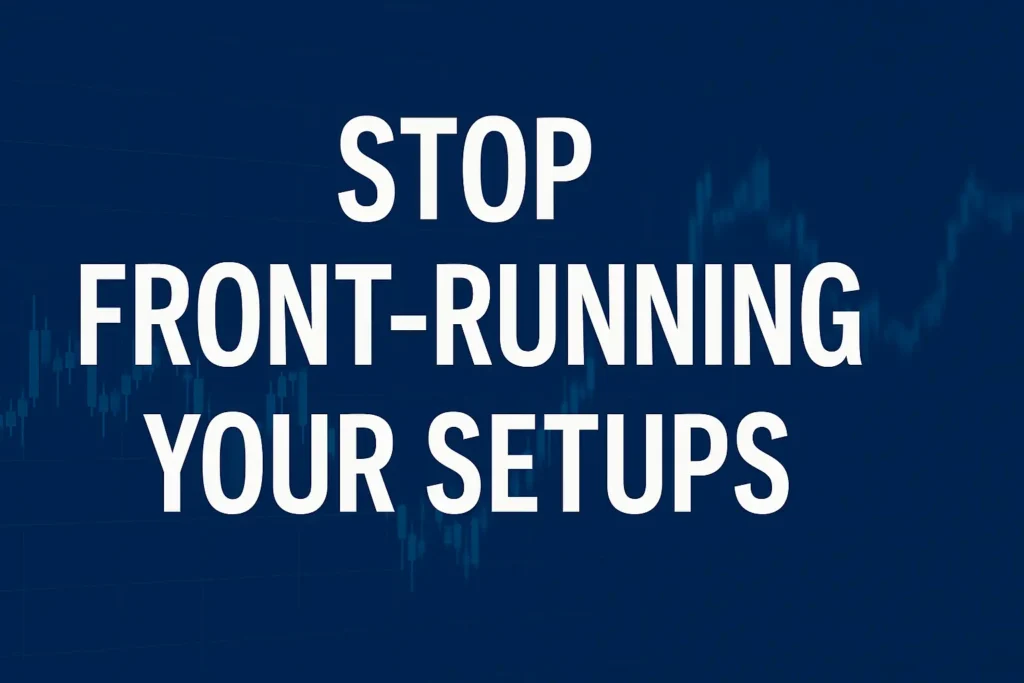 Stop front running your setups