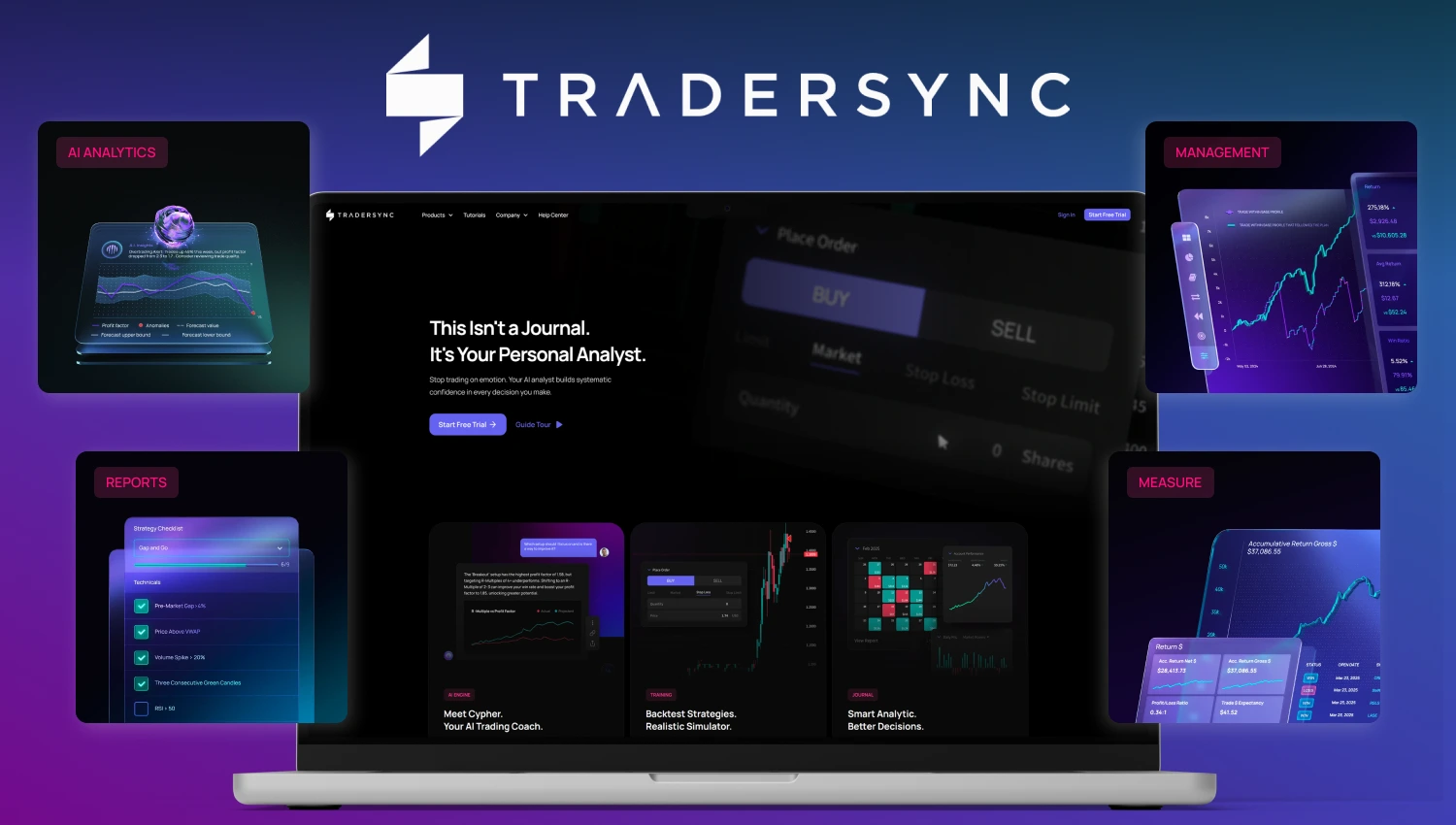 TraderSync trading journal software — trade tracking, analytics, and performance review tool