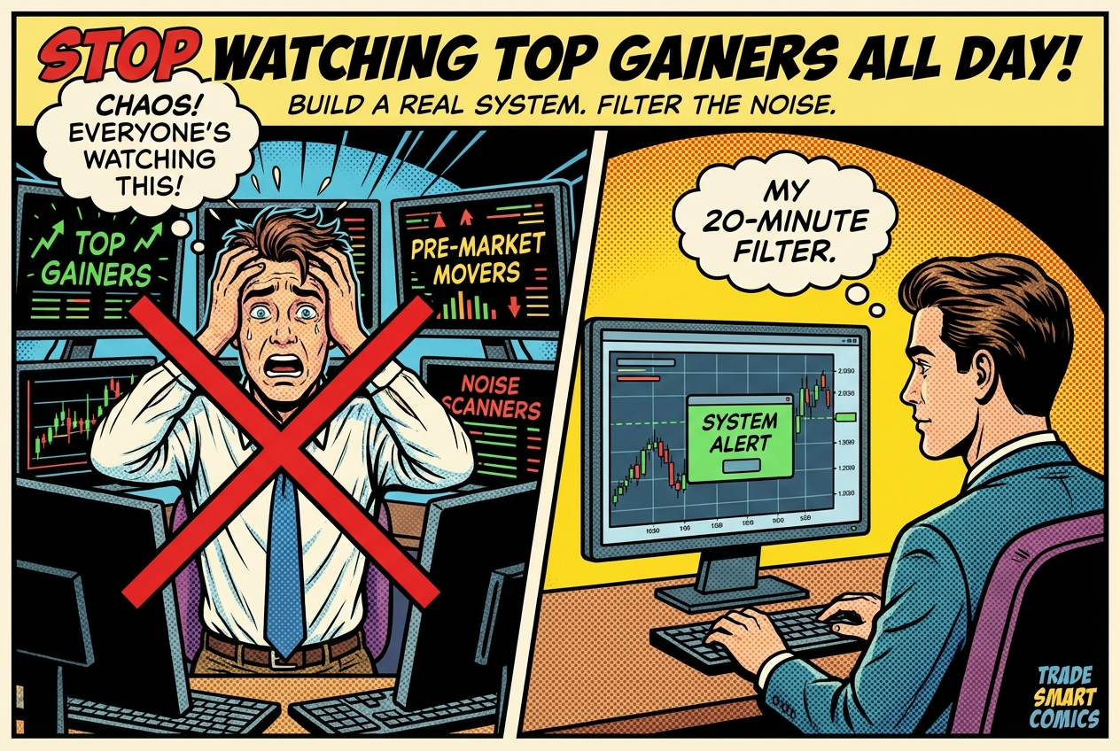 Stop Watching Top Gainers Scanners all day.